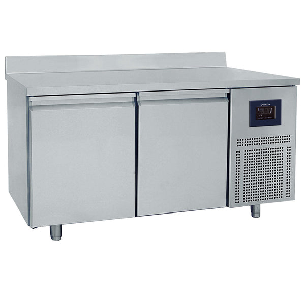 Bäckereitiefkühltisch 2-türig 600x400 mm, Edelstahlarbeitsplatte mit Aufkantung, -10°/-22°C - WiFi