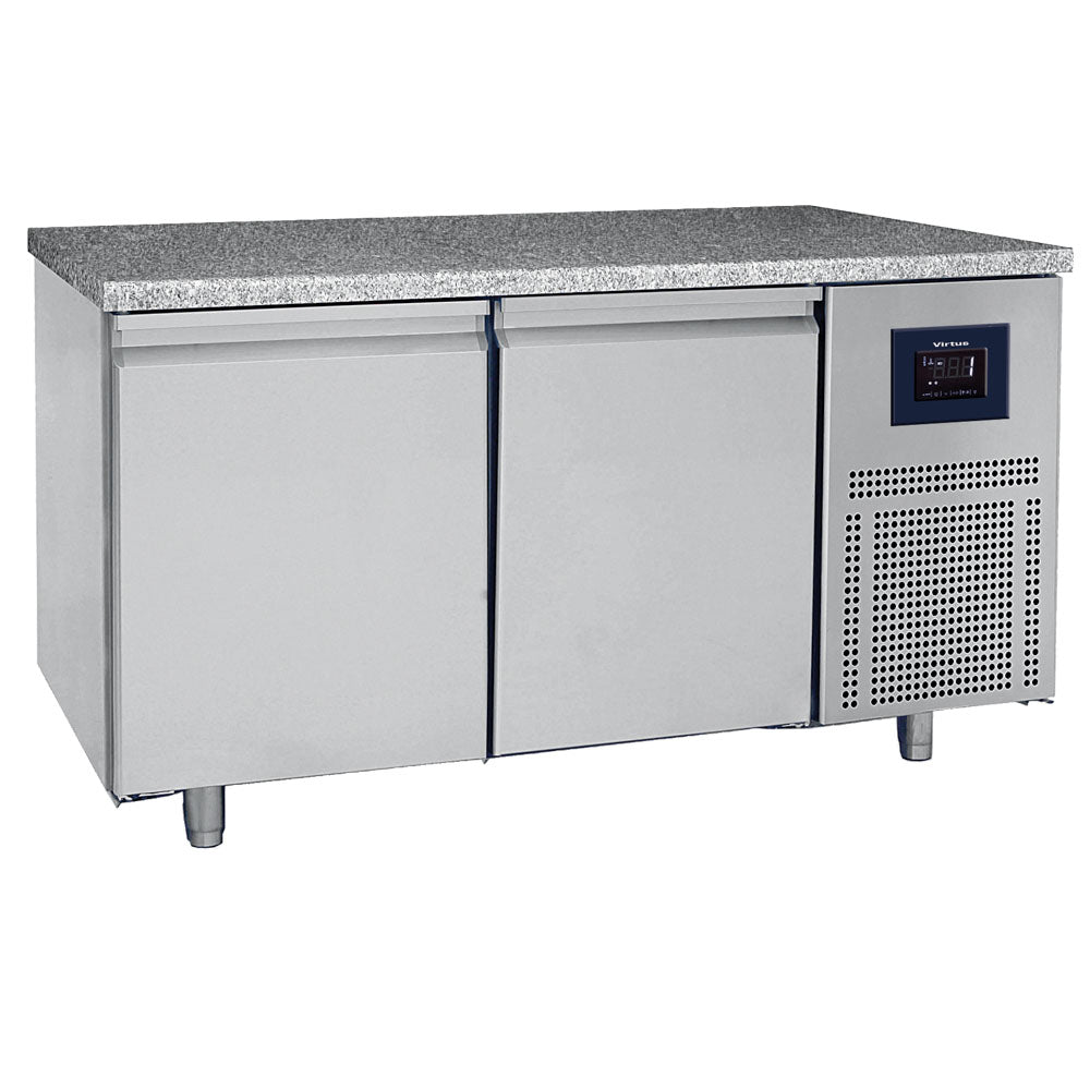 Bäckereitiefkühltisch 2-türig 600x400 mm, Granitarbeitsplatte, -10°/-22°C - WiFi