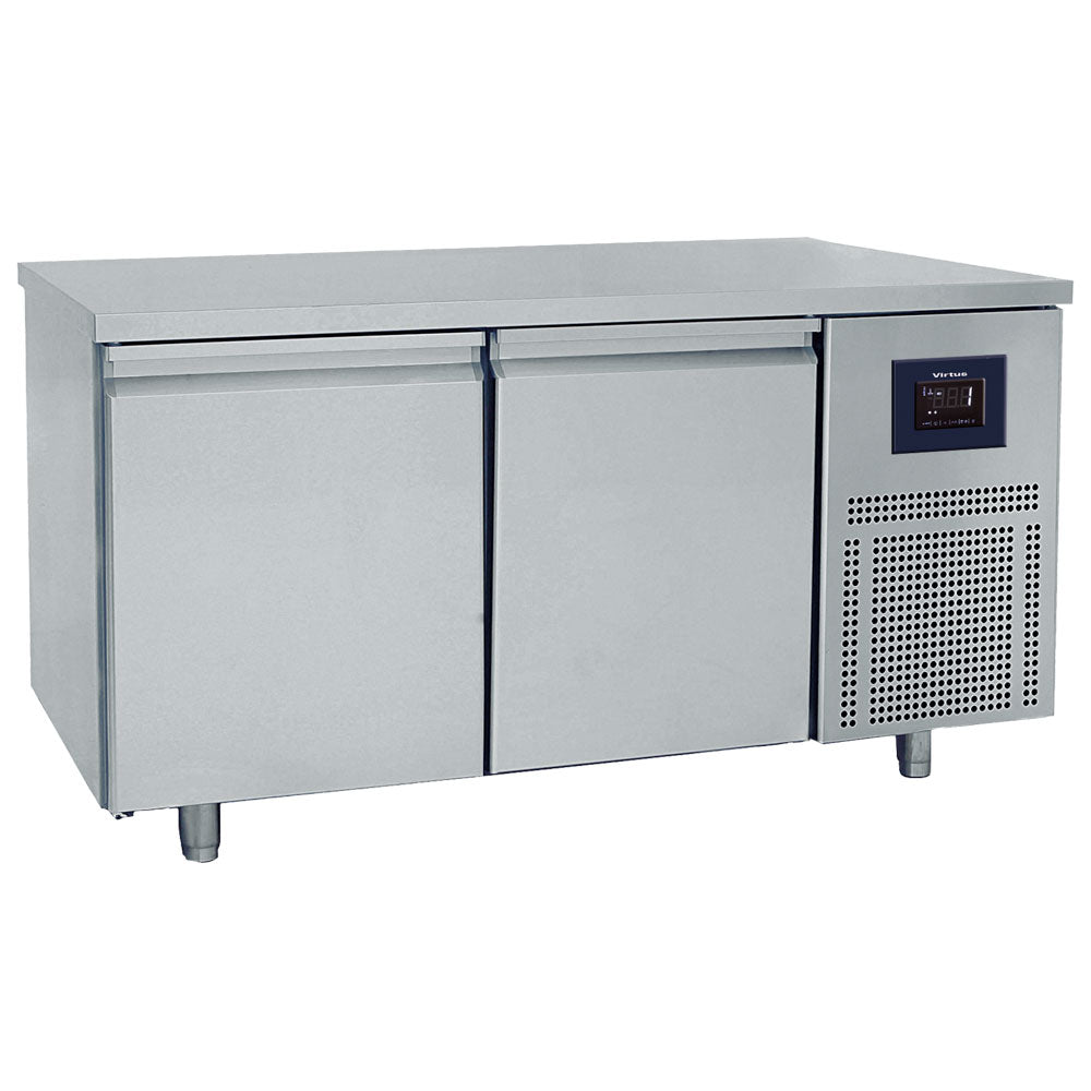 Bäckereitiefkühltisch 2-türig 600x400 mm, Edelstahlarbeitsplatte, -10°/-22°C - WiFi