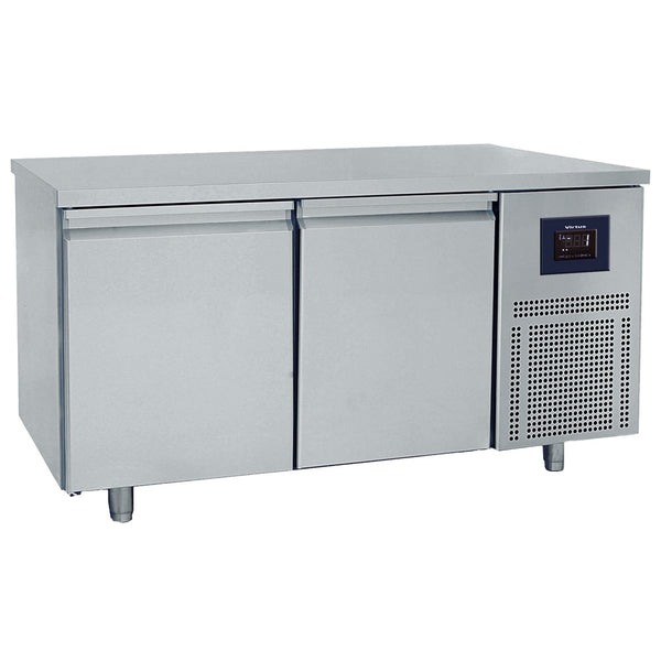 Bäckereitiefkühltisch 2-türig 600x400 mm, Edelstahlarbeitsplatte, -10°/-22°C - WiFi