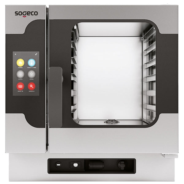 Elektro-Kombidämpfer mit Direkteinspritzung und automatischer Reinigung, 6x GN 1/1 - TOUCH SCREEN