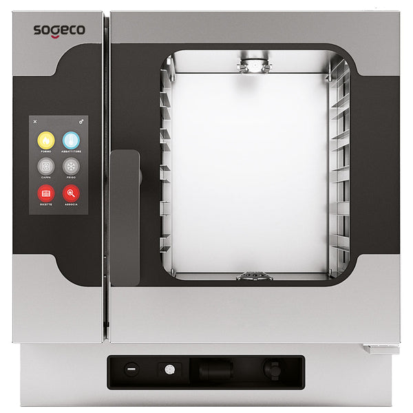Elektro-Kombidämpfer mit Direkteinspritzung und automatischer Reinigung, 6x GN 2/3 - TOUCH SCREEN