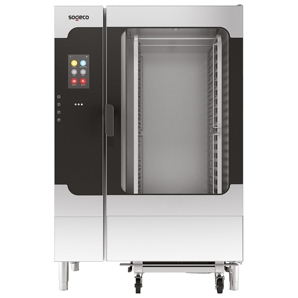 Elektro-Kombidämpfer mit Direkteinspritzung und automatischer Reinigung, 20x GN 2/1 - TOUCH SCREEN