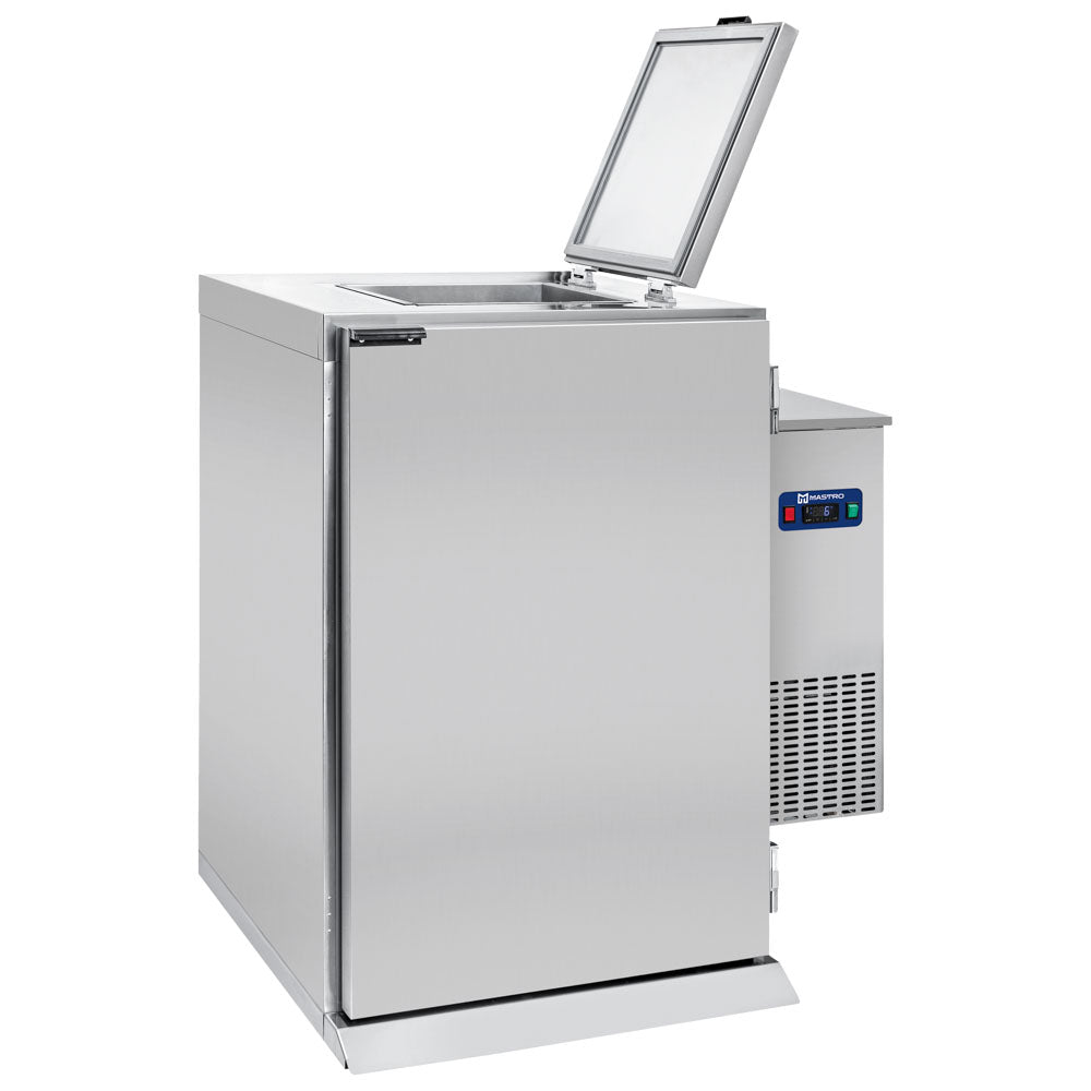 Nassmüllkühler für 1x 120/ 240 Liter Mülleimer, mit Aggregat rechts und Winterkit