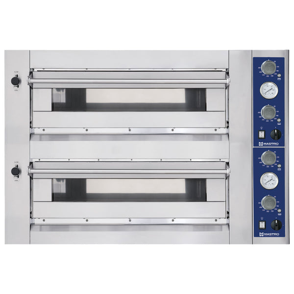 Elektro-Pizzaofen für 6+6 Pizzen ø 35 cm, mechanische Bedienung