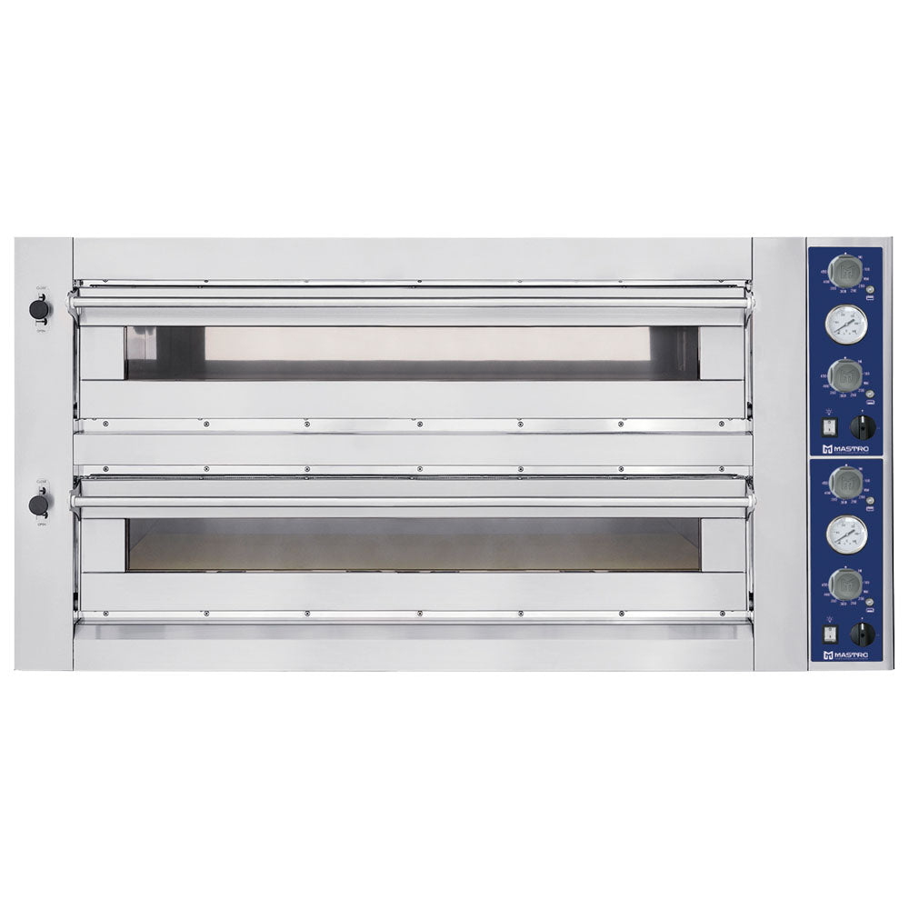 Elektro-Pizzaofen für 9+9 Pizzen ø 35 cm, mechanische Bedienung
