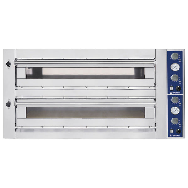 Elektro-Pizzaofen für 9+9 Pizzen ø 35 cm, mechanische Bedienung