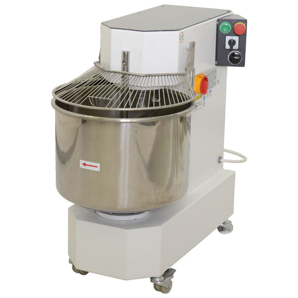 Spiralteigkneter 15 kg/25 Liter, 2 Geschwindigkeiten, mit Timer
