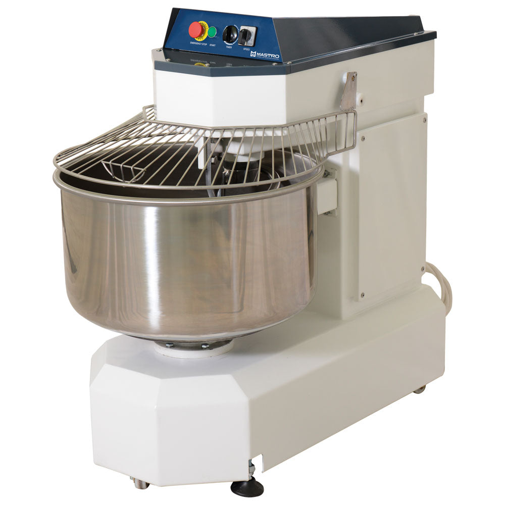 Spiralteigkneter 45 kg/75 Liter, 2 Geschwindigkeiten, mit Timer