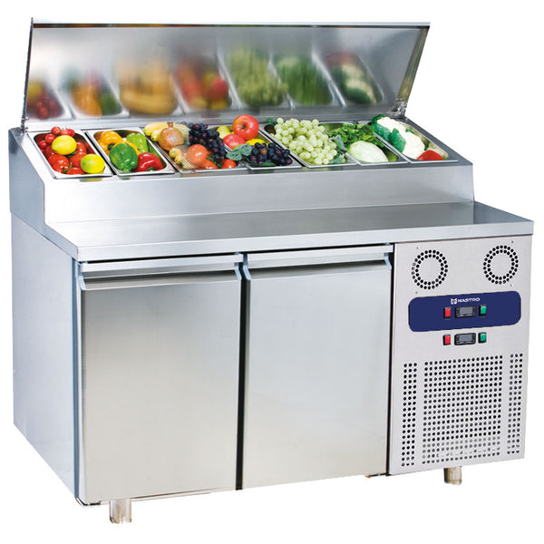 Kühl-Vorbereitungstisch 2 Türen GN 1/1, 7x GN 1/3 H=150 mm, -2°/+8°C
