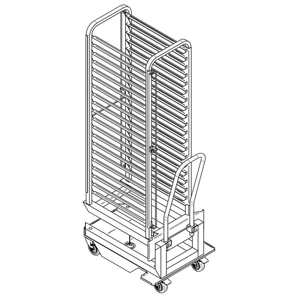 Hordengestellwagen für Bleche für 20x GN 1/1 Öfen