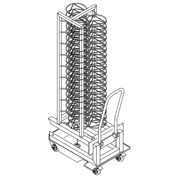 Hordengestellwagen für Teller für 20x GN 2/1 Öfen, 100x ø 310 mm