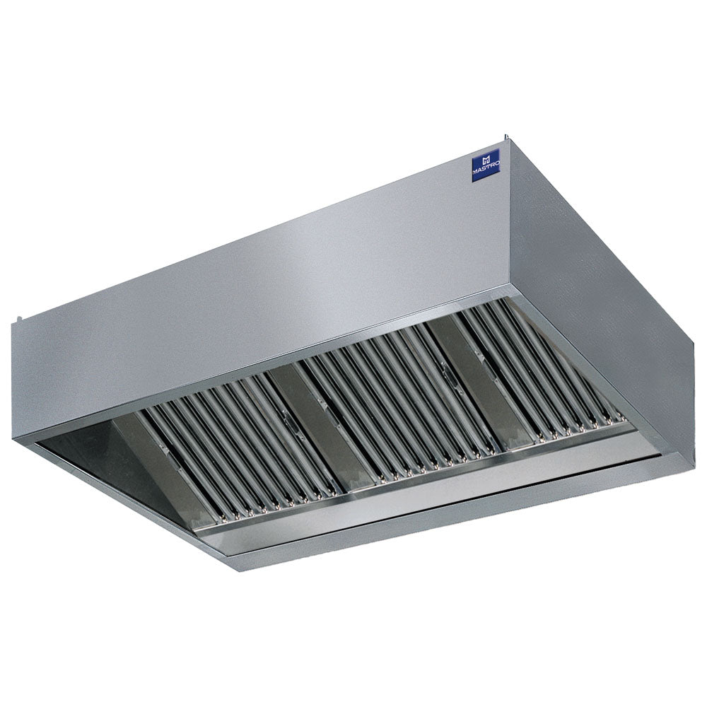 Wandhaube in Kastenform mit Motor, Beleuchtung und Drehzahlregler, 2400x1400 mm