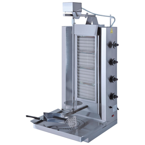 Gas-Dönergrill mit 4 Heizzonen, Motor oben, 70 kg