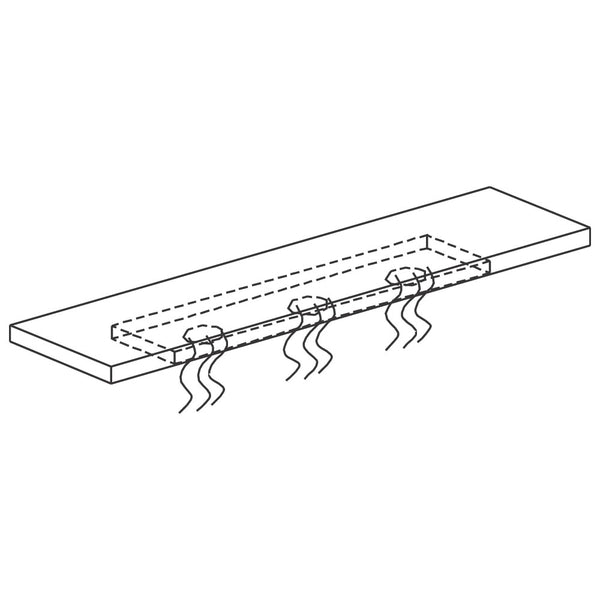 Heizelement mit Keramikheizkörper 3x 250W, L=990 mm