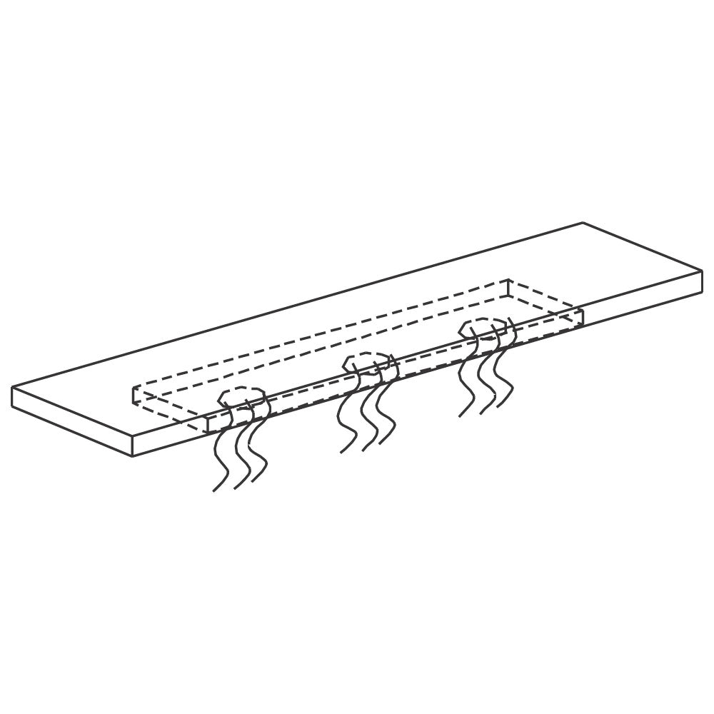Heizelement mit Keramikheizkörper 4x 250W, L=1690 mm