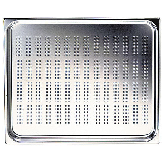 GN Behälter in Edelstahl, gelocht, GN 2/3 H=100 mm