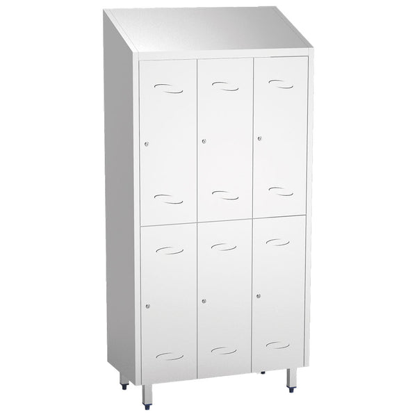 Umkleideschrank mit 6 kleinen Fächern, H=2010 mm