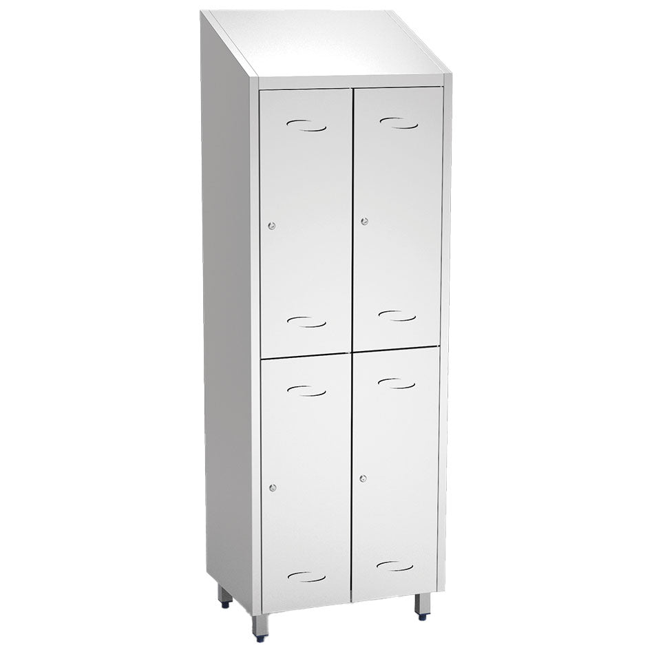 Umkleideschrank mit 4 kleinen Fächern, H=2010 mm