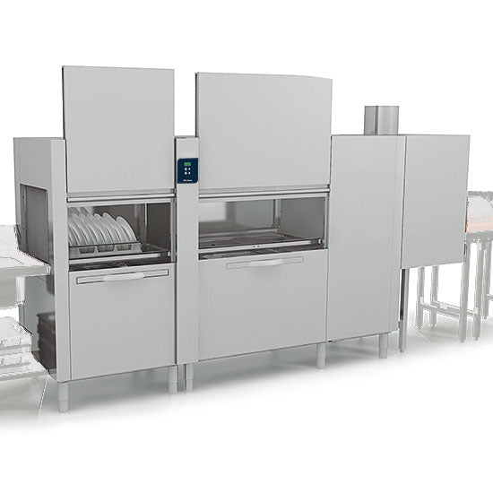 Korbtransportmaschine mit Wasch- und 2-fach Nachspülzone, 200 Körbe/ Stunde