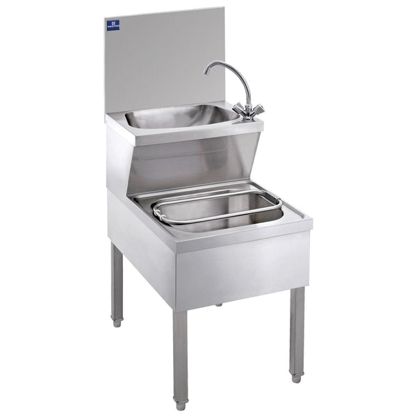 Handwaschbecken mit Ausgusskombination, 500x700 mm