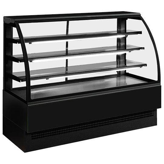 Warme Konditoreitheke mit 3 Böden, +65°C, B=1804 mm - RAL9005