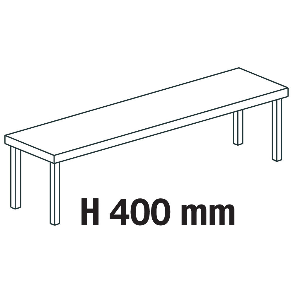 Ausgabeaufsatz, Aufsatz 1-etagig, seitlich offen, 1700x300 mm