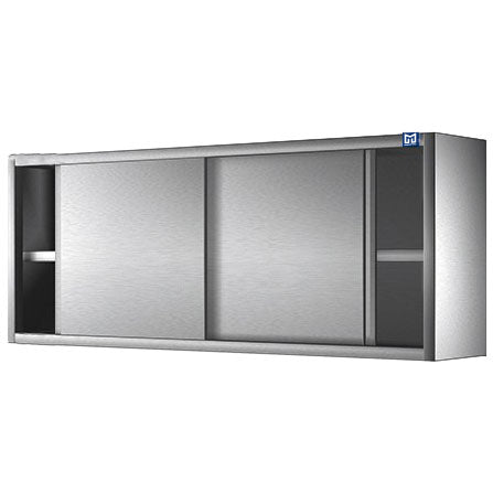 Wandhängeschrank mit Schiebetüren und Zwischenboden, 2000x400 mm