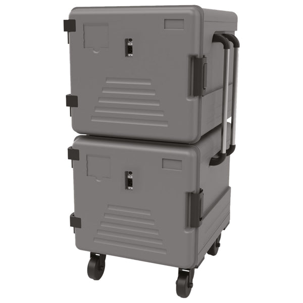 Thermobox beheizt auf Rädern, 7+7x GN 2/1 h=65 mm