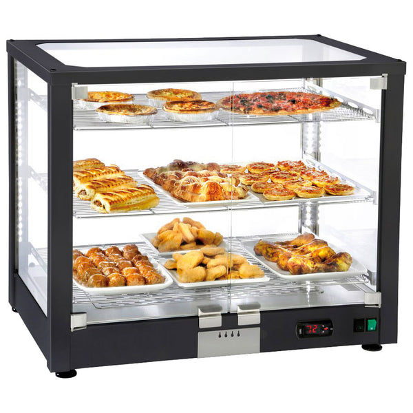 Warme-Theke mit 3 Ebenen und Flügeltüren, +20°/+90°C