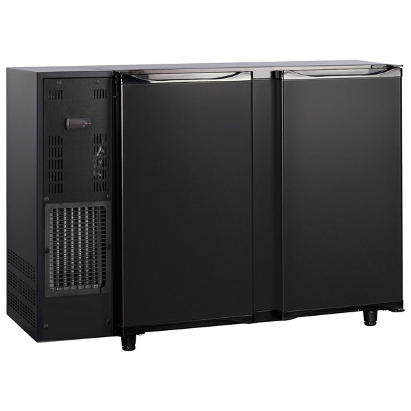 Barkühlschrank mit 2 Flügeltüren, 380 Liter, -2°/+8°C - schwarz lackiert