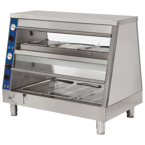Speisenwärmer Bainmarie mit 2 Ebenen, 3x GN 1/1 + 3x GN 2/3