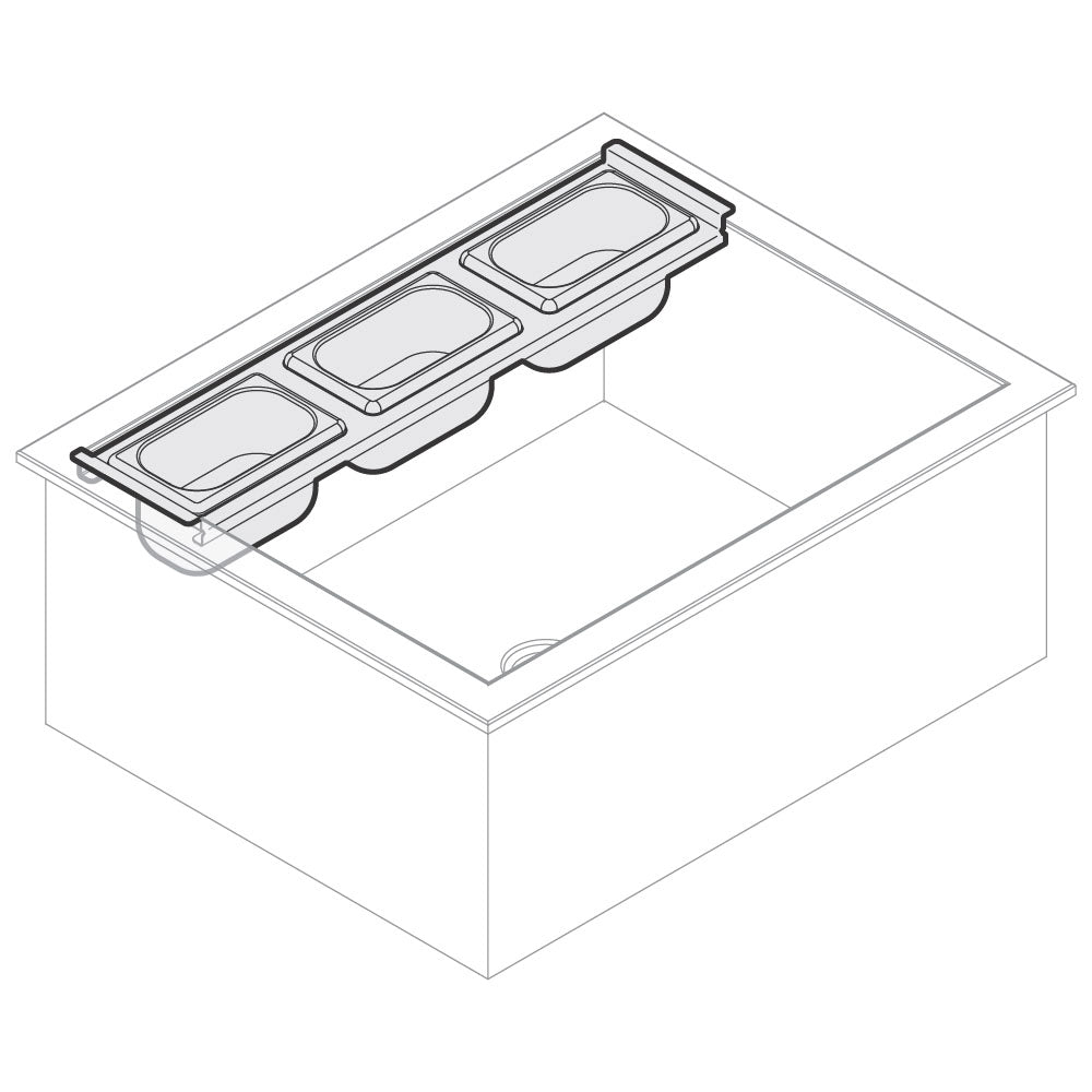 Behälterträger für Eiswanne, 3x GN 1/9