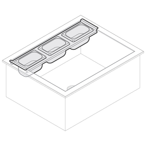 Behälterträger für Eiswanne, 3x GN 1/9