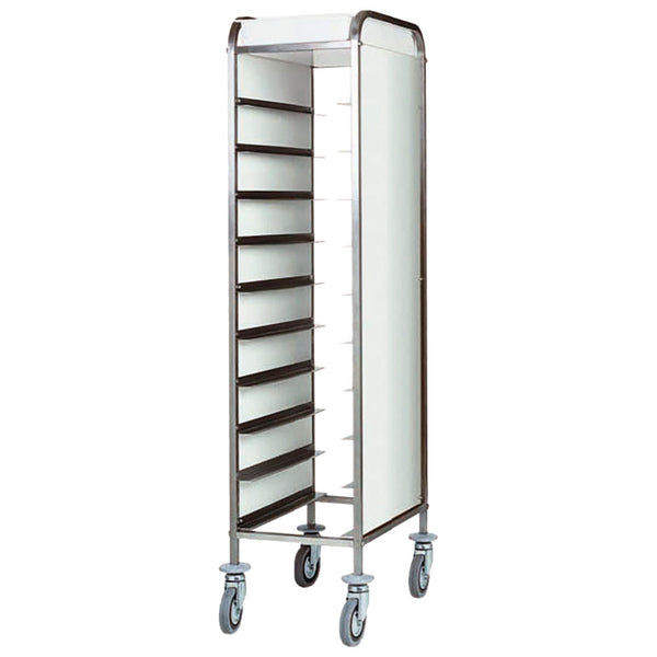 Transportwagen für GN Bleche mit Seitenverkleidung, 10x GN 1/1, H=120 mm