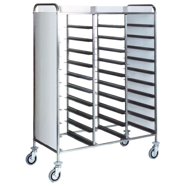 Transportwagen für GN Bleche mit Seitenverkleidung, 30x GN 1/1, H=120 mm