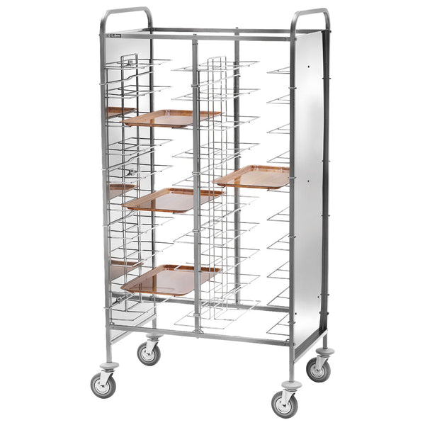 Transportwagen für Tabletts mit Seitenverkleidung, 20x 530x600 mm, H=125 mm