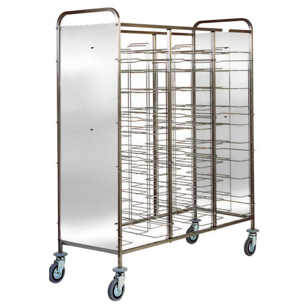 Transportwagen für Tabletts mit Seitenverkleidung, 30x 530x600 mm, H=125 mm