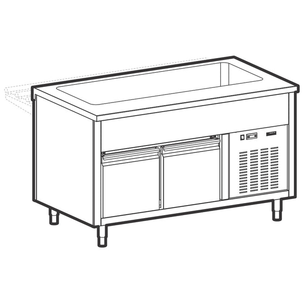 Kühlwanne auf gekühltem Unterbau, 5x GN 1/1