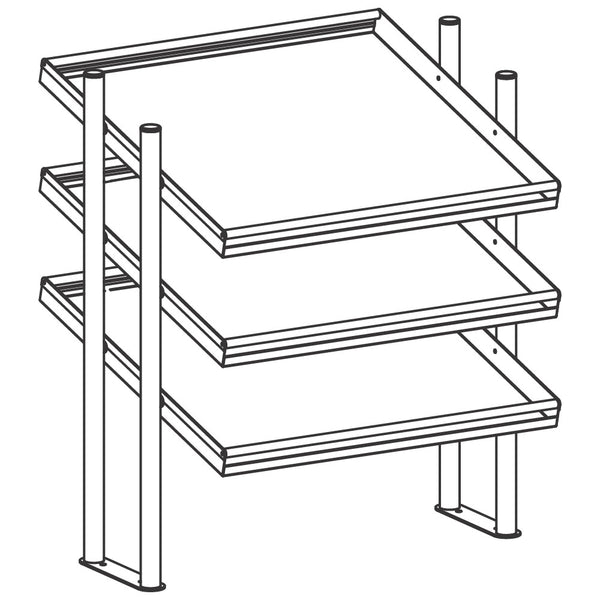 Gläser-Ausgabeelement, Tisch-Modell, 686x660 mm
