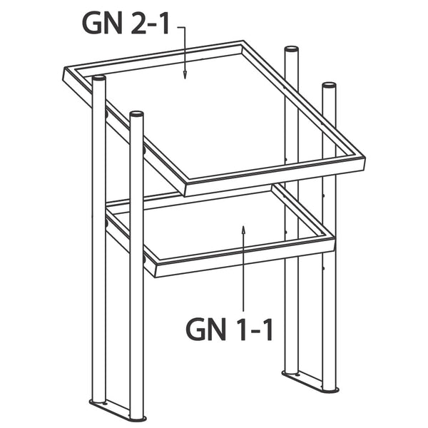GN-Behälter-Element, Tisch-Modell,686x660 mm