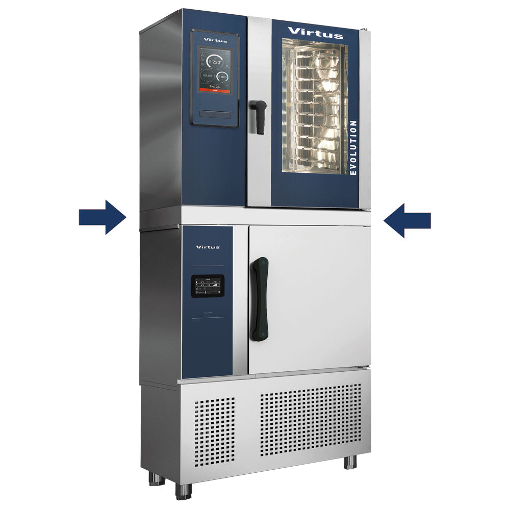 Stapelkit für 6x GN 1/1 Schockfroster + Elektroofen