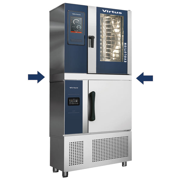 Stapelkit für 6x GN 1/1 Schockfroster + Elektroofen