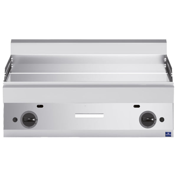 Gas-Grillplatte, Tischmodell, verchromt glatt