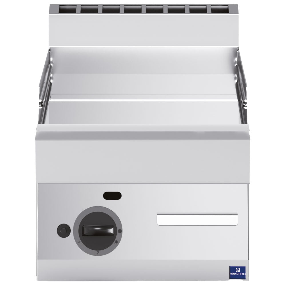 Gas-Grillplatte, Tischmodell, verchromt glatt
