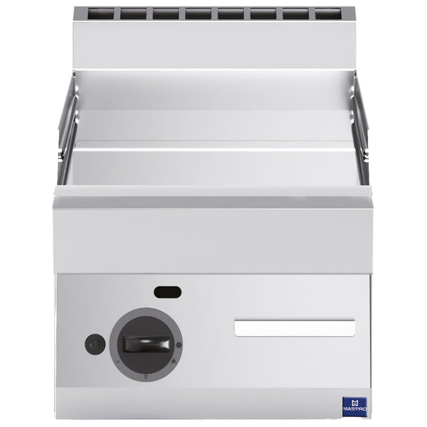 Gas-Grillplatte, Tischmodell, verchromt glatt