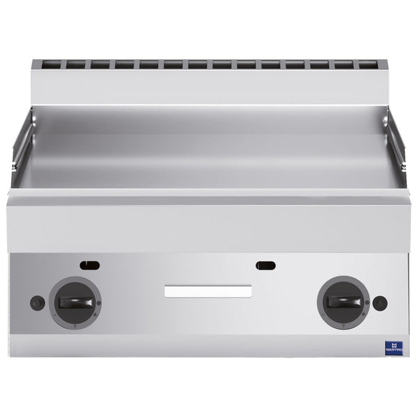 Gas-Grillplatte, Tischmodell, verchromt glatt