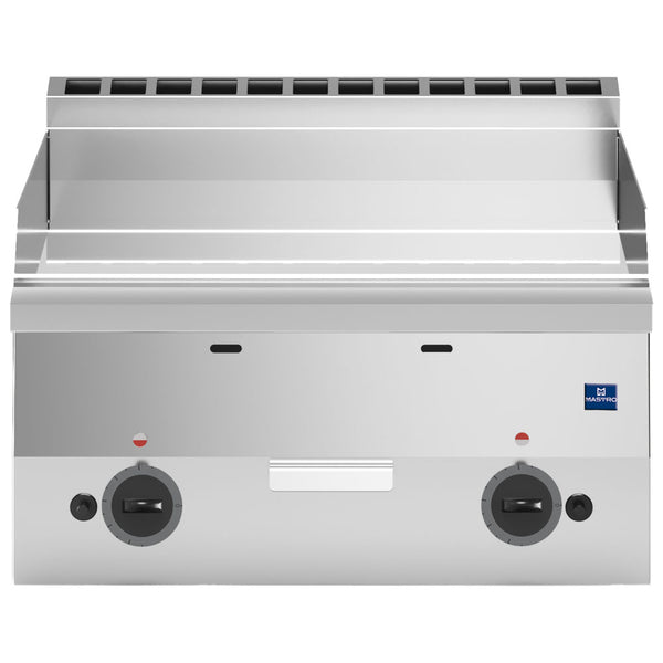Gas-Grillplatte, Tischmodell, verchromt glatt
