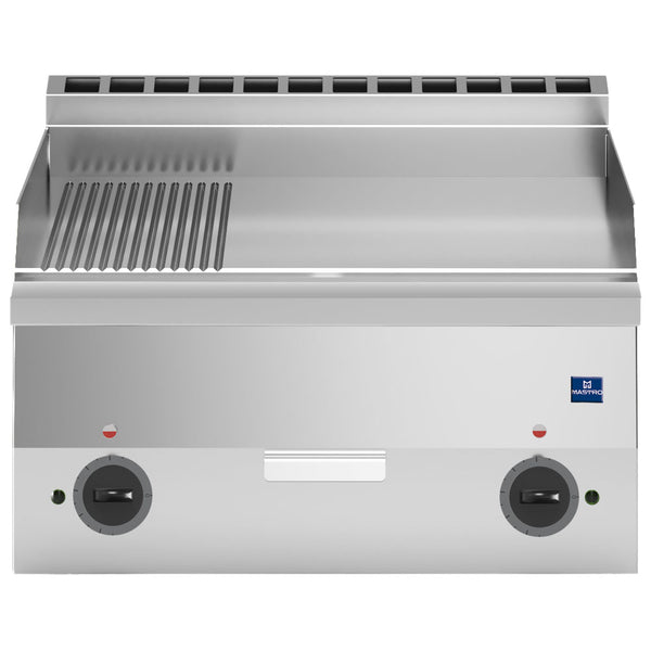 Elektro-Grillplatte, Tischmodell, 1/3 gerillt und 2/3 glatt