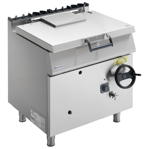 Gas-Kippbratpfanne, Kapazität 60 Liter, Edelstahl-Becken